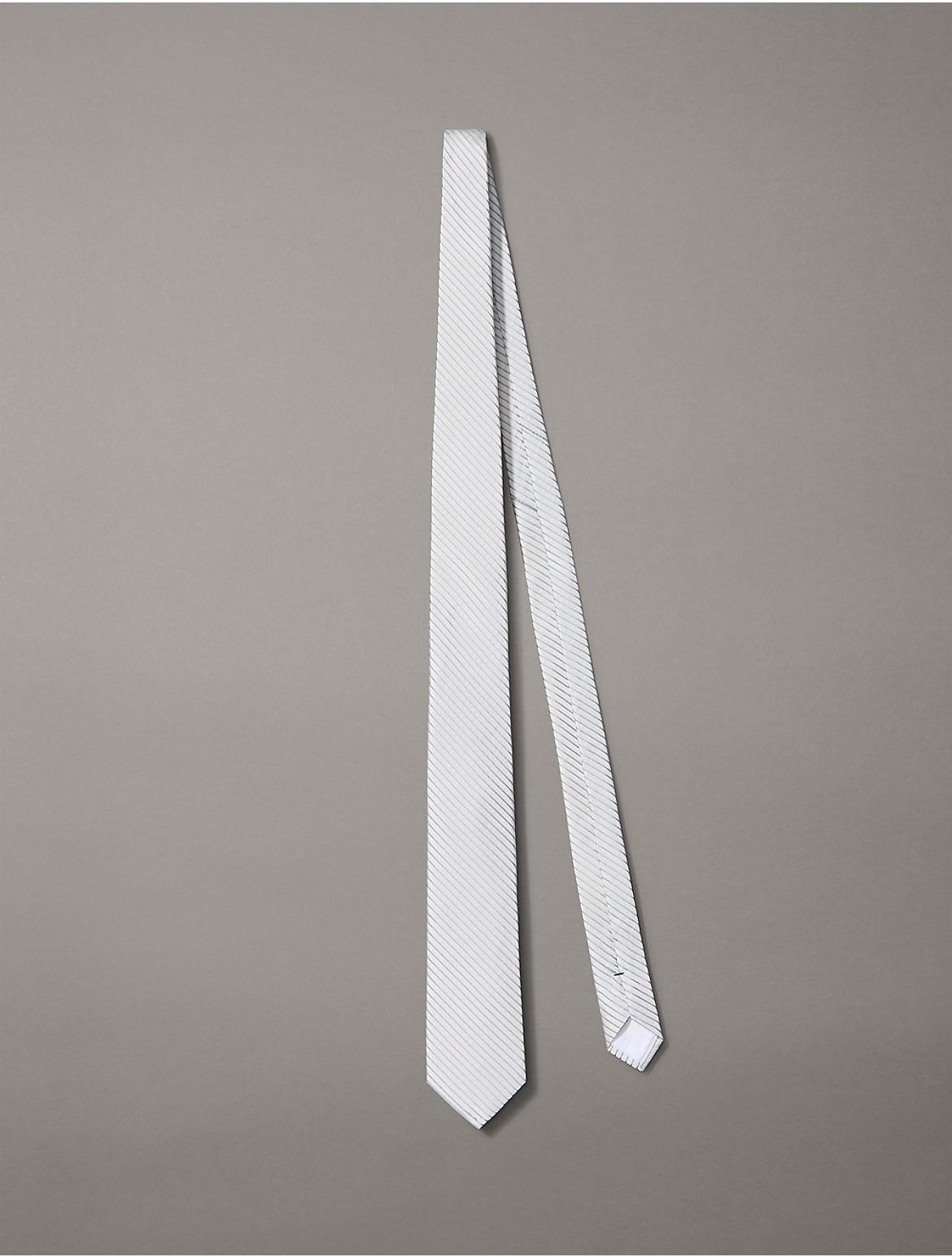 Calvin Klein Mens Austin Stripe Tie - White Product Image