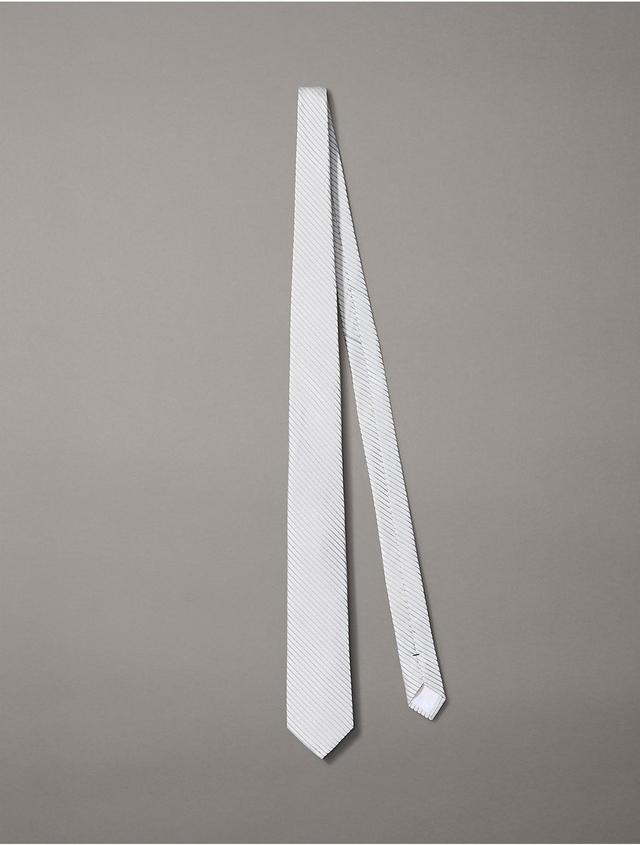 Calvin Klein Mens Austin Stripe Tie - White Product Image