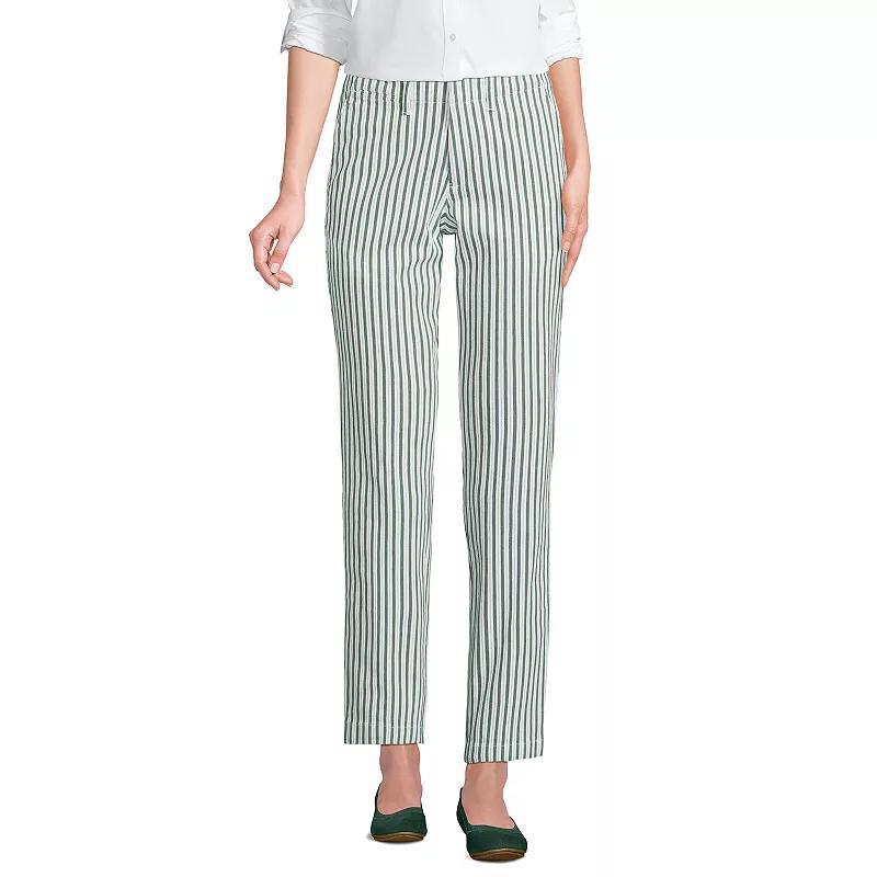 Lands End Womens Mid Rise Classic Straight Leg Chino Ankle Pants Product Image