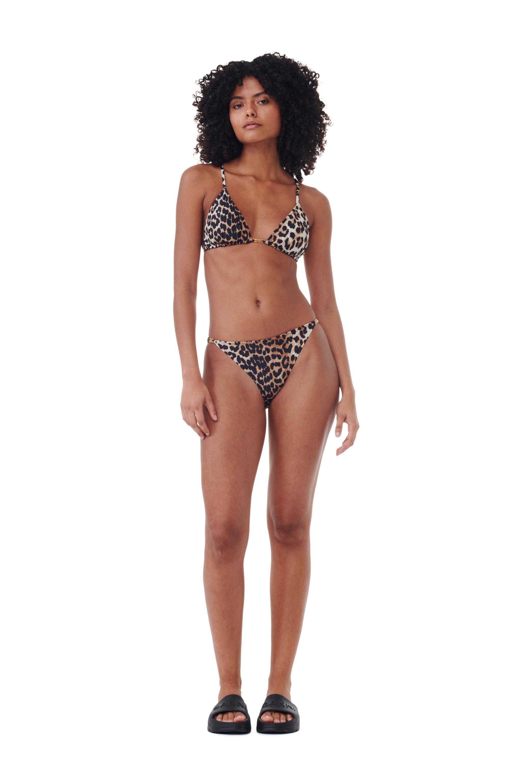 Recycled Leopard Printed Emblem Mini Briefs Product Image