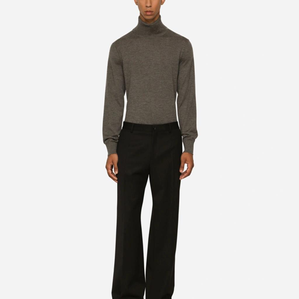 Extra-fine Cashmere Turtleneck Sweater In Grey Product Image