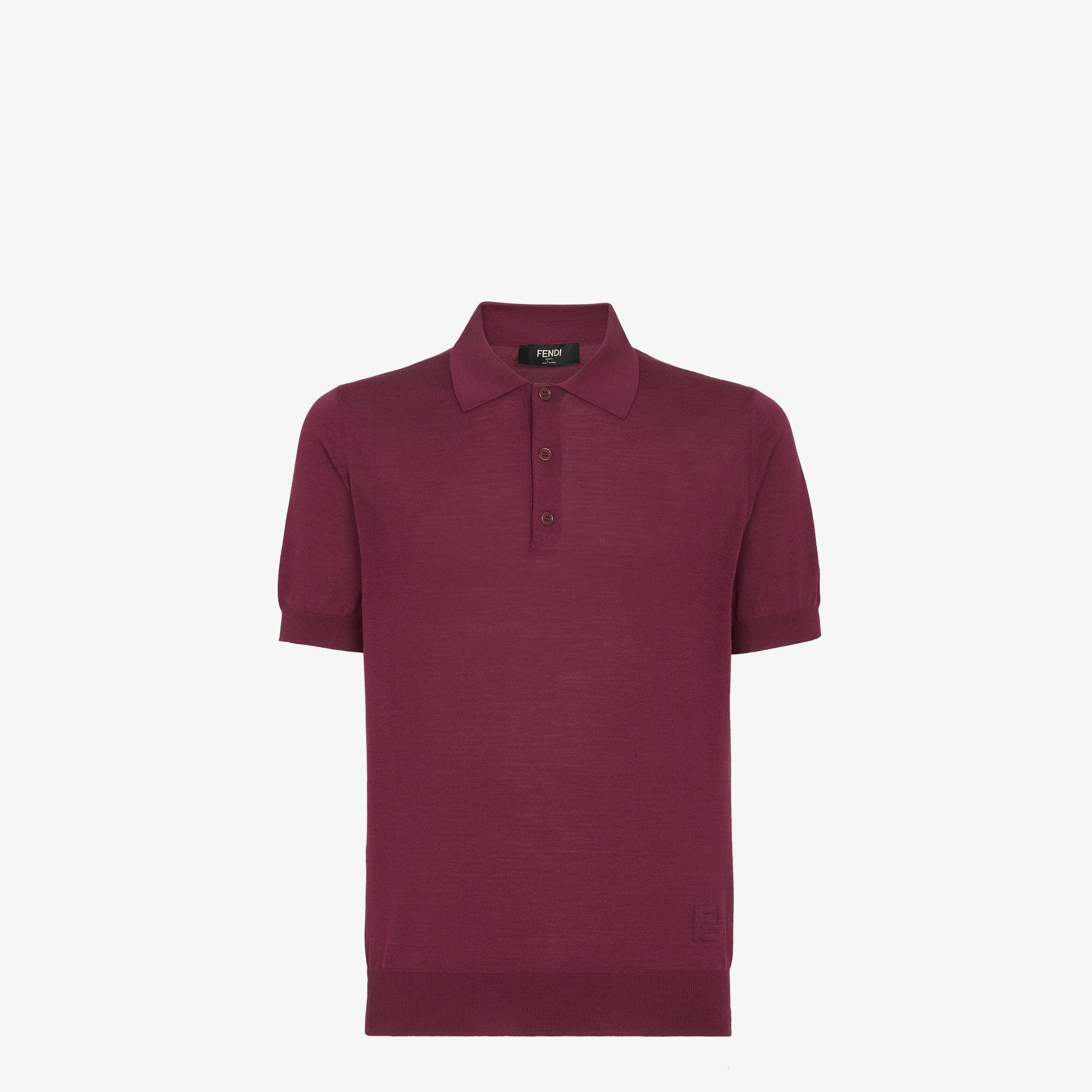 Polo shirtRed wool polo shirt Product Image