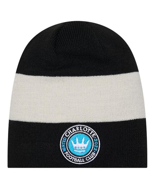 Mens New Era Black Charlotte Fc 2024 Kick Off Collection Knit Beanie Product Image