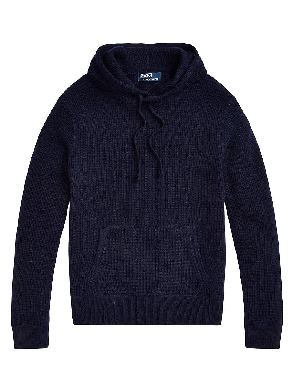 Men's Washable Cashmere Hooded Sweater Product Image