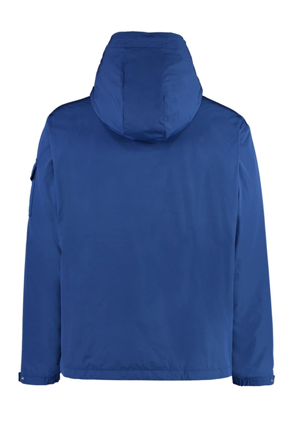 MONCLER Granero Hooded Windbreaker In Blue Product Image