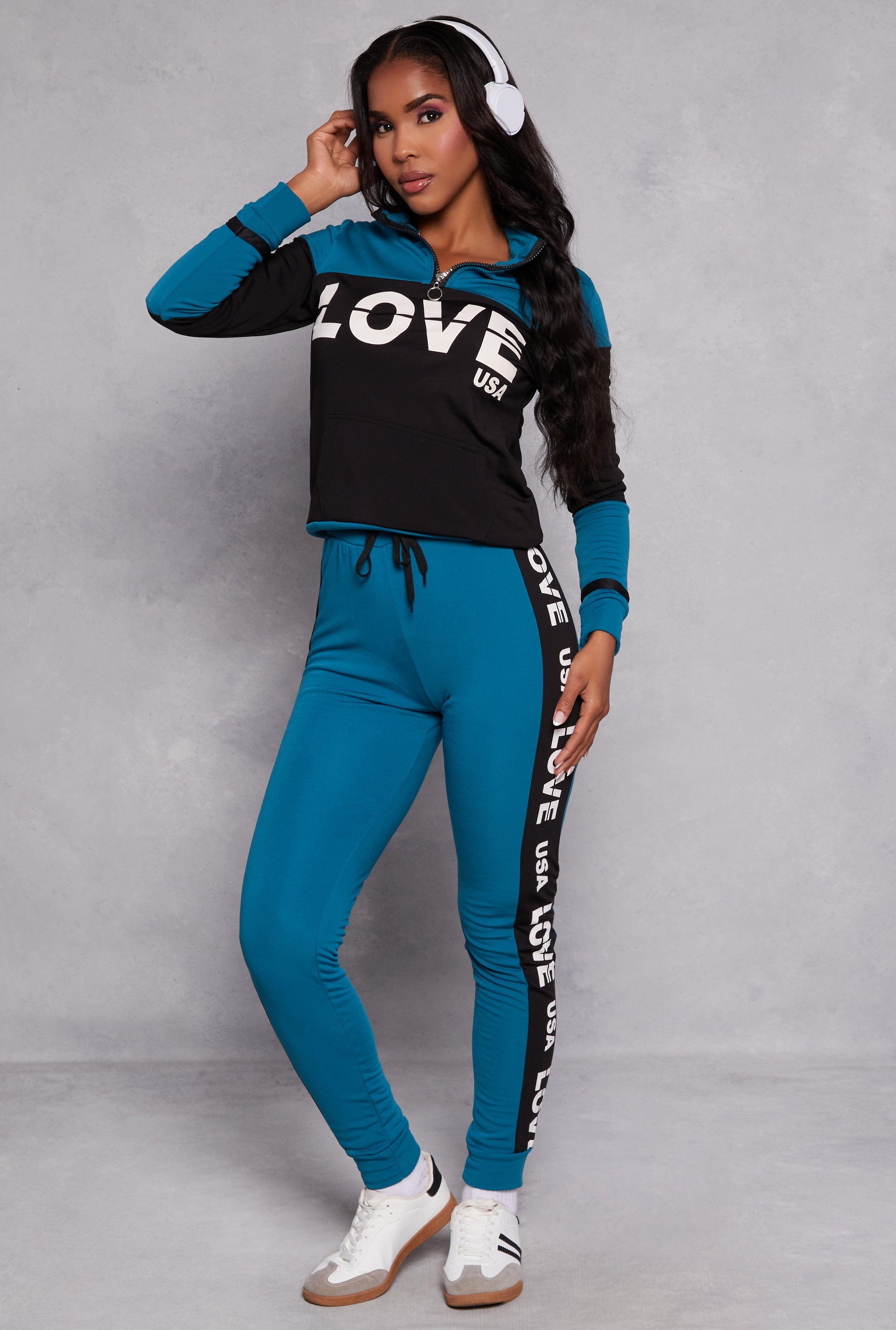 Womens Love USA Drawstring Joggers Product Image