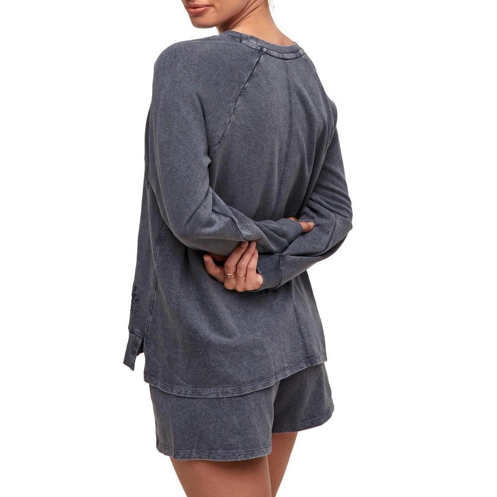 Adore Me Women's Alyssa PJ Sleepwear L / India Ink Gray. Product Image