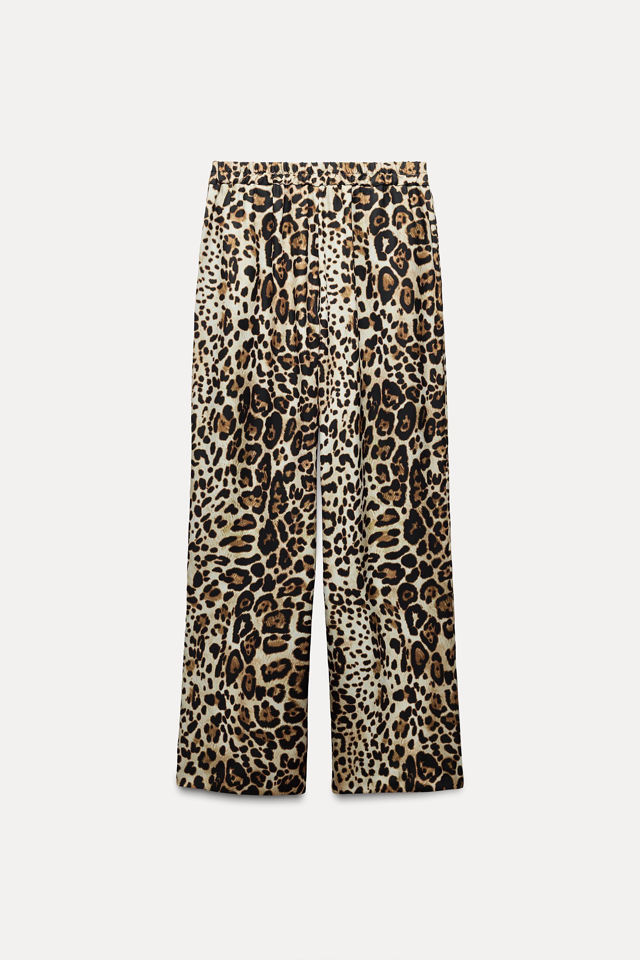 ANIMAL PRINT SATIN EFFECT PANTS Product Image