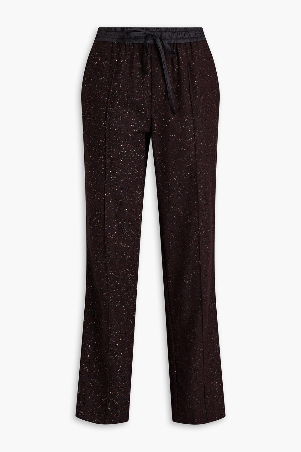 Farris Wool-blend Tweed Straight-leg Pants In Merlot product image