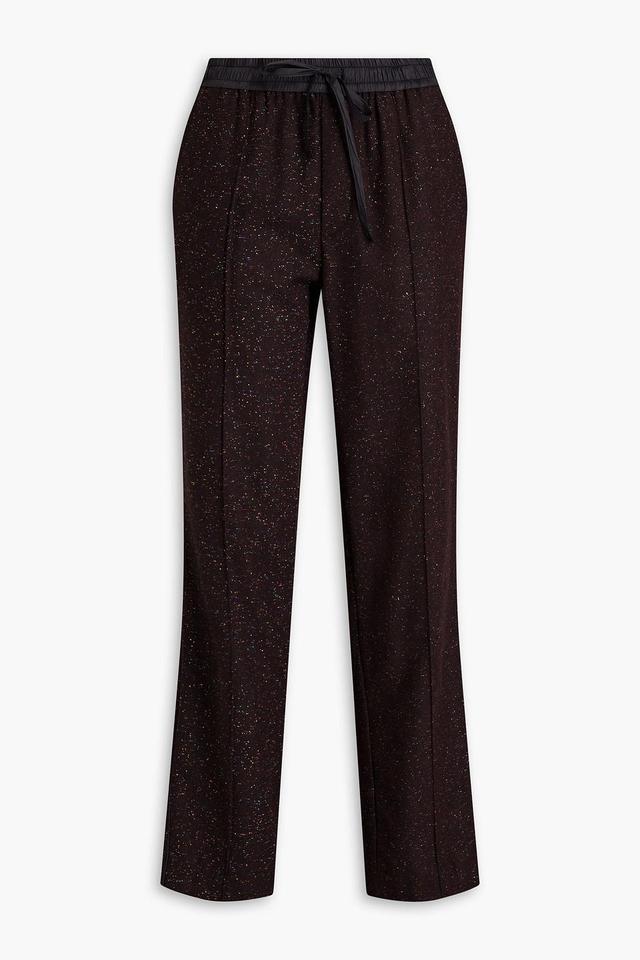 Farris Wool-blend Tweed Straight-leg Pants In Merlot Product Image