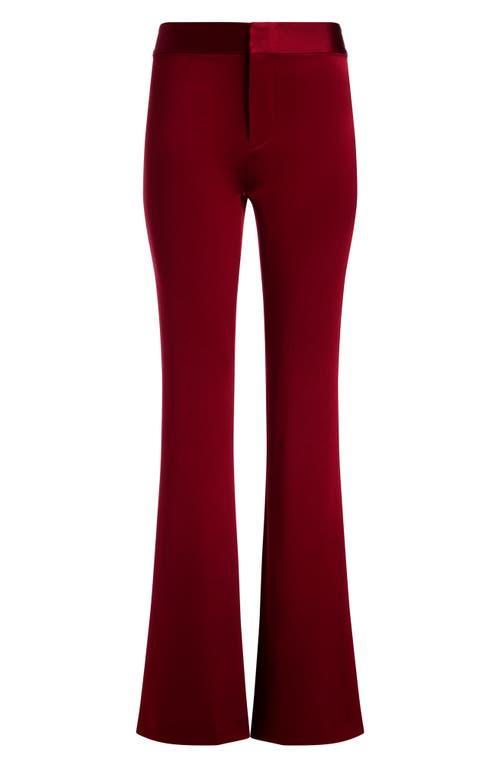 ALICE AND OLIVIA Andrew Bootcut Pant In Garnet Product Image