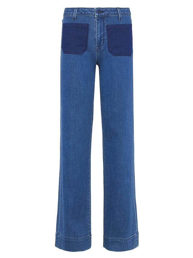 Womens Nolan Stretch Wide-Leg Jeans Product Image