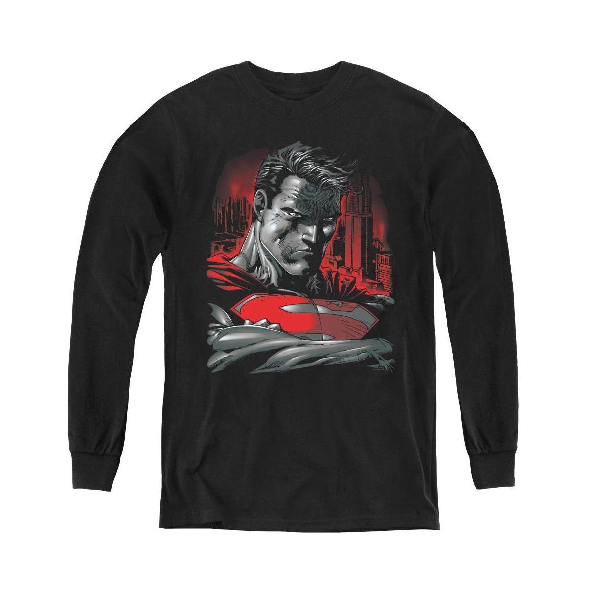 Superman Boys Youth Man Of Steel Long Sleeve Sweatshirts Product Image