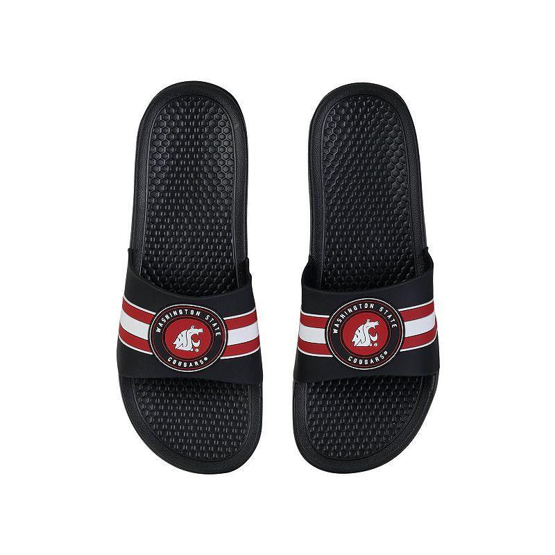 FOCO Washington State Cougars Stripe Raised Slide Sandals, Mens Product Image