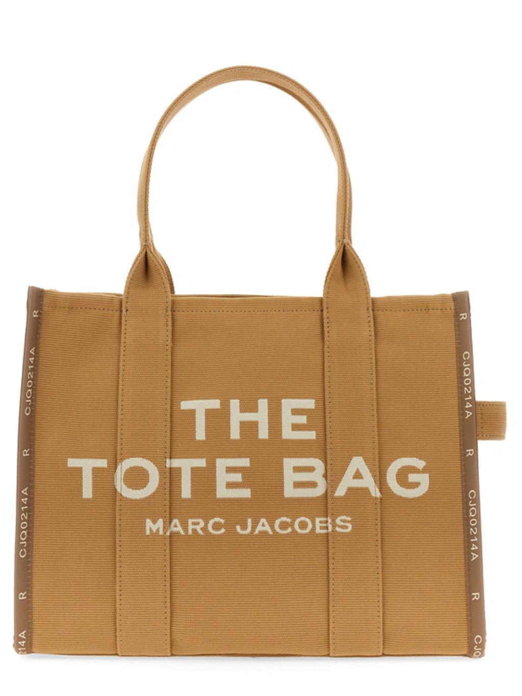 "the Tote" Jacquard Large Bag In Beige Product Image