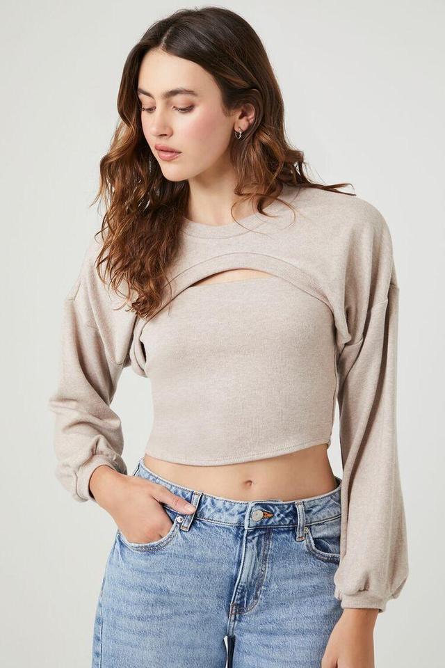 Cropped Cami & Shrug Set | Forever 21 Product Image