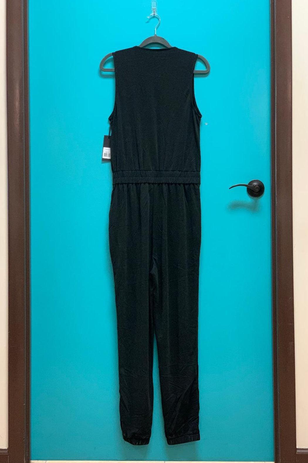 Sleeveless Banded Waist Wrap Jumpsuit Product Image