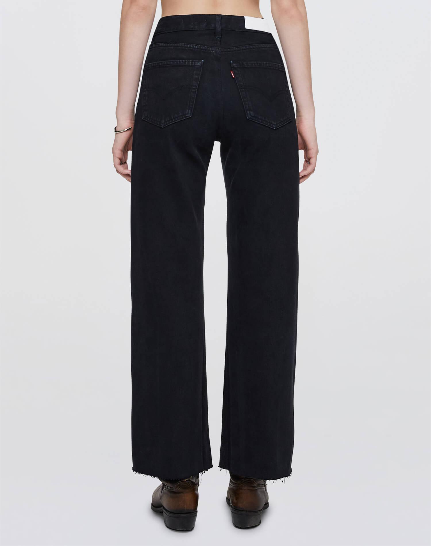 Levi's Black High Rise Wide Leg Crop Product Image