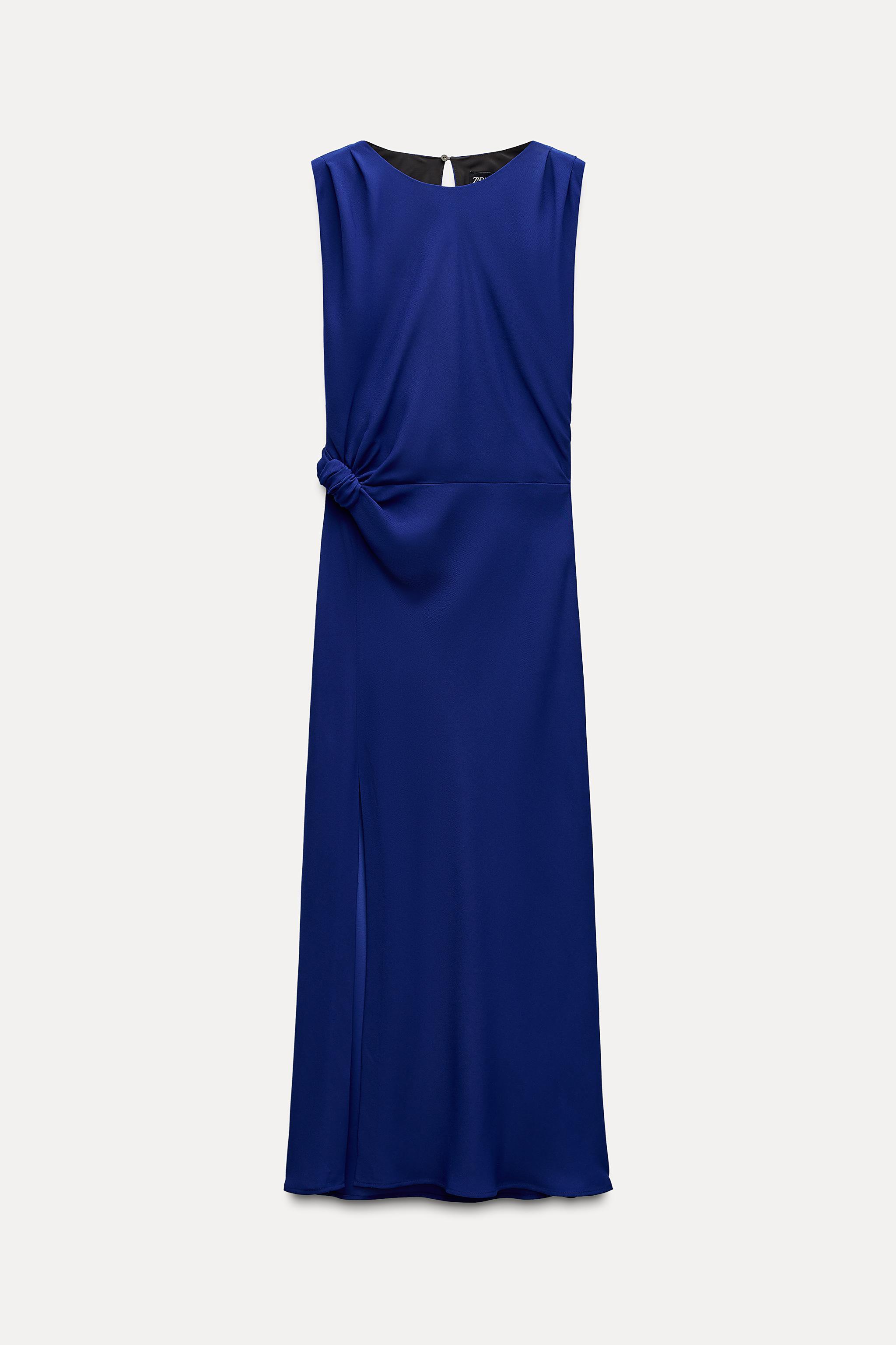 MIDI DRESS WITH FRONT TIE Product Image