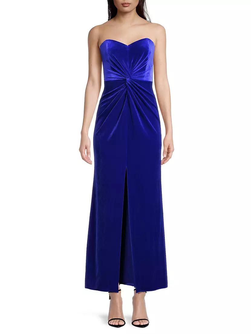 Velvet Cut-Out Maxi Dress Product Image