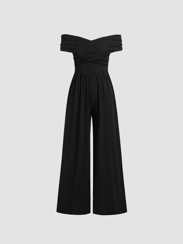 Off-shoulder Criss Cross Jumpsuit Product Image