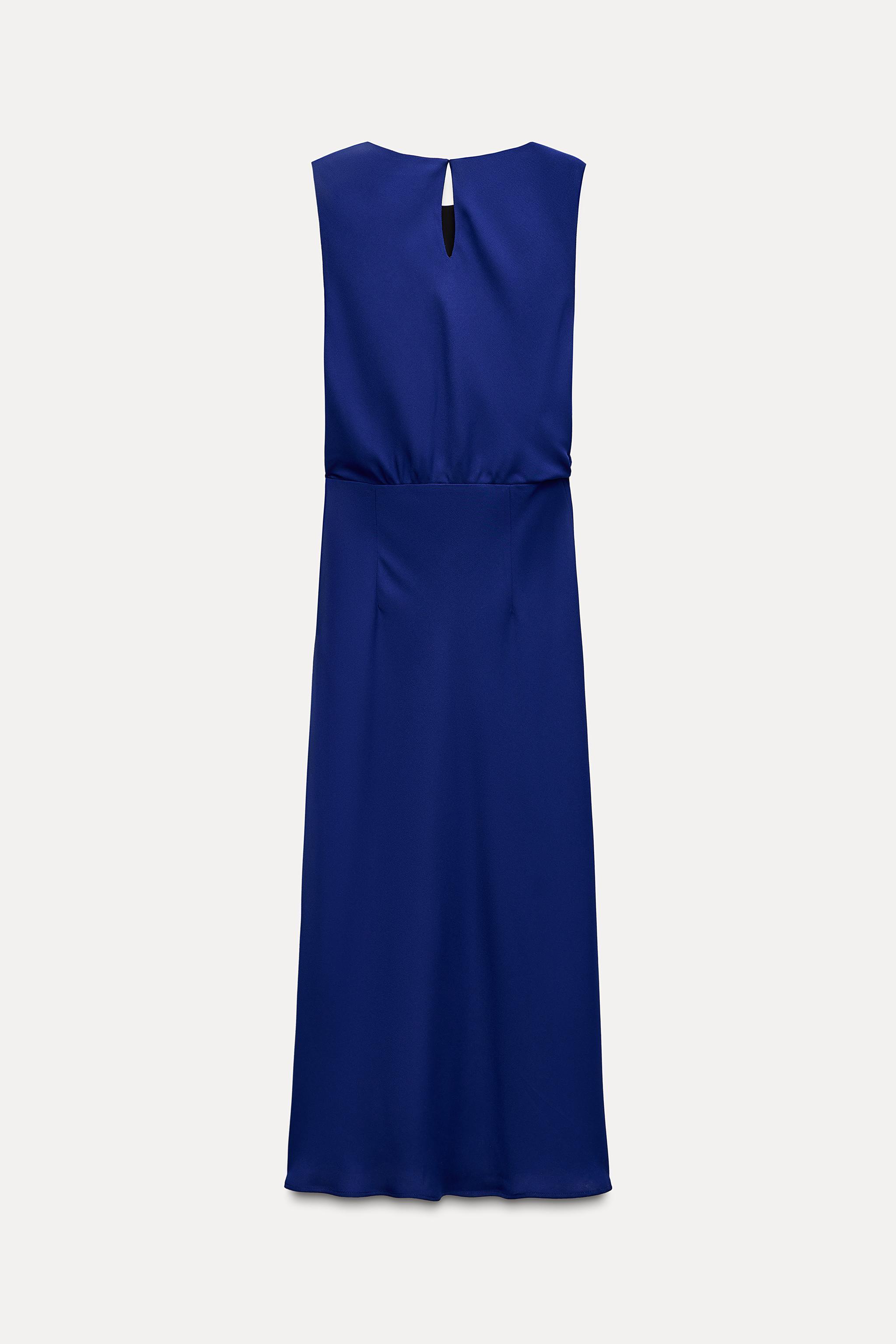 MIDI DRESS WITH FRONT TIE Product Image