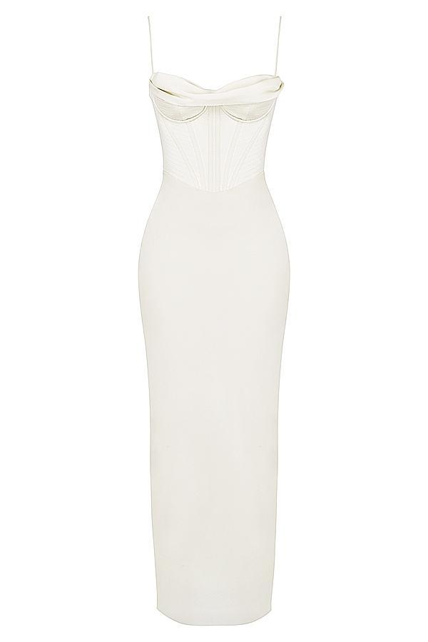 Charmaine Ivory Corset Maxi Dress Product Image