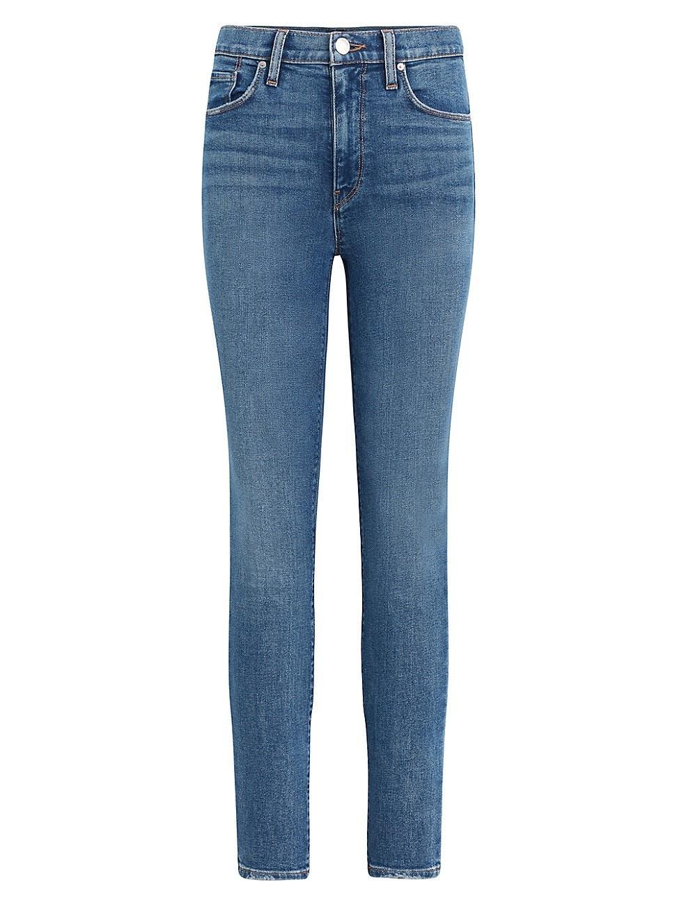 Hudson Jeans Barbara High Rise Super Skinny in Blue. - size 34 (also in 23, 24, 25, 26, 27, 28, 29, 30, 31, 32, 33) Product Image