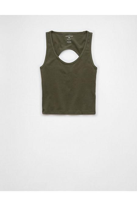 AE Open Back Cropped Tank Top Women's Product Image