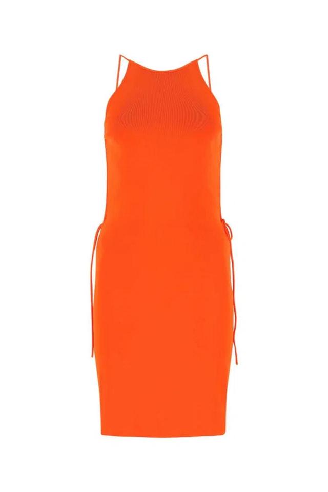 Orange Stretch Viscose Blend Dress Product Image