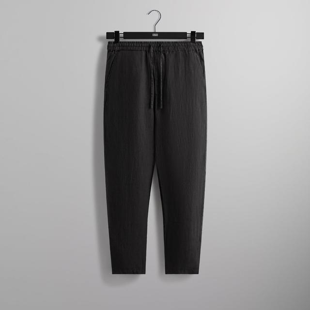 &Kin Herringbone Linen Barrow Pant - Black Male Product Image