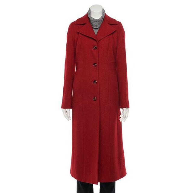 Womens TOWER by London Fog Long Wool-Blend Coat Product Image