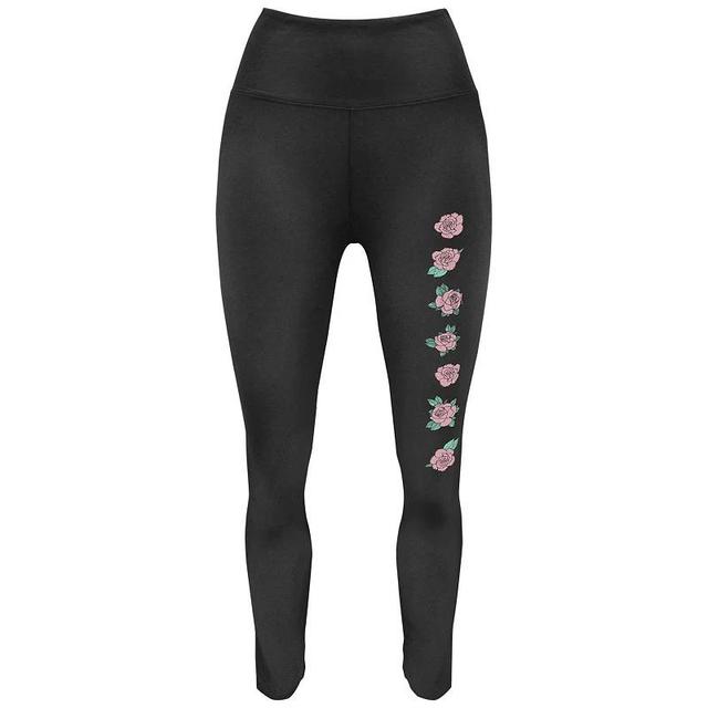 Womens Bunch Of Roses Graphic Leggings Product Image