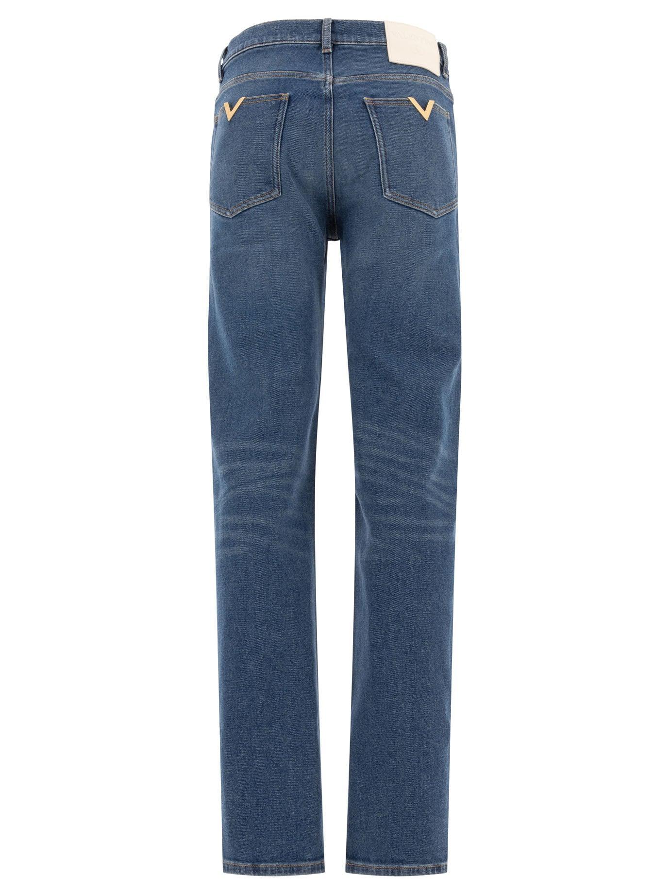 Straight Leg Jeans In Blue Product Image