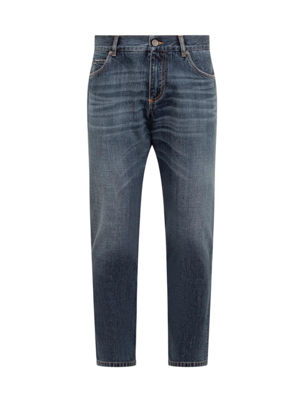 Denim Pants In Dark Wash Product Image