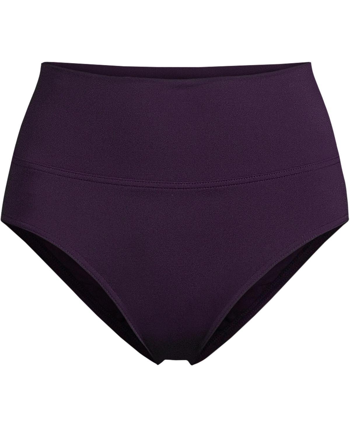 Lands End Womens Chlorine Resistant Pinchless High Waisted Bikini Bottoms Product Image