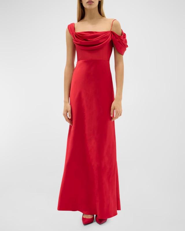 Sawyer Draped One-Shoulder Gown Product Image