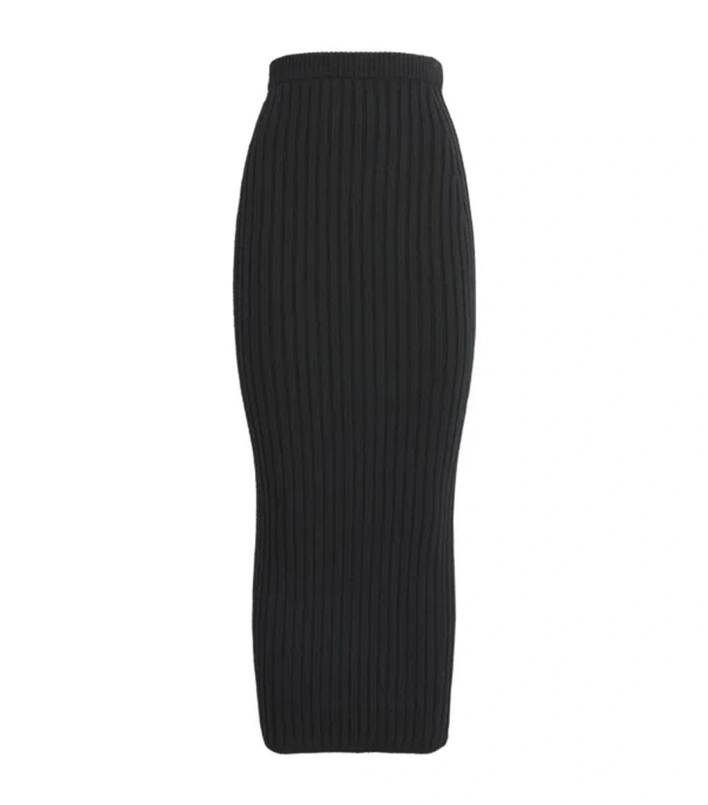 Wool-cashmere-blend Maxi Skirt In Black product image