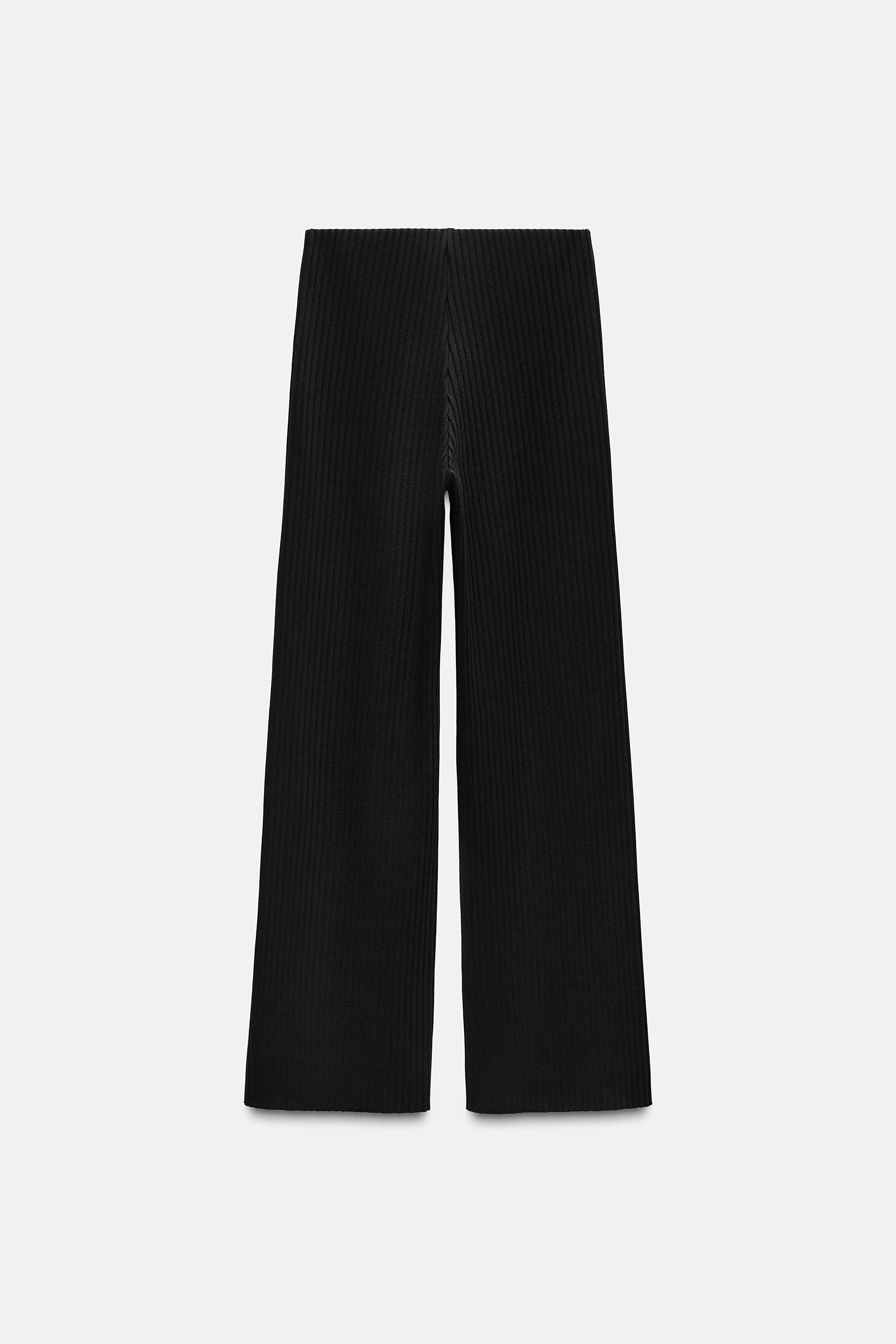 RIBBED WIDE LEG PANTS Product Image