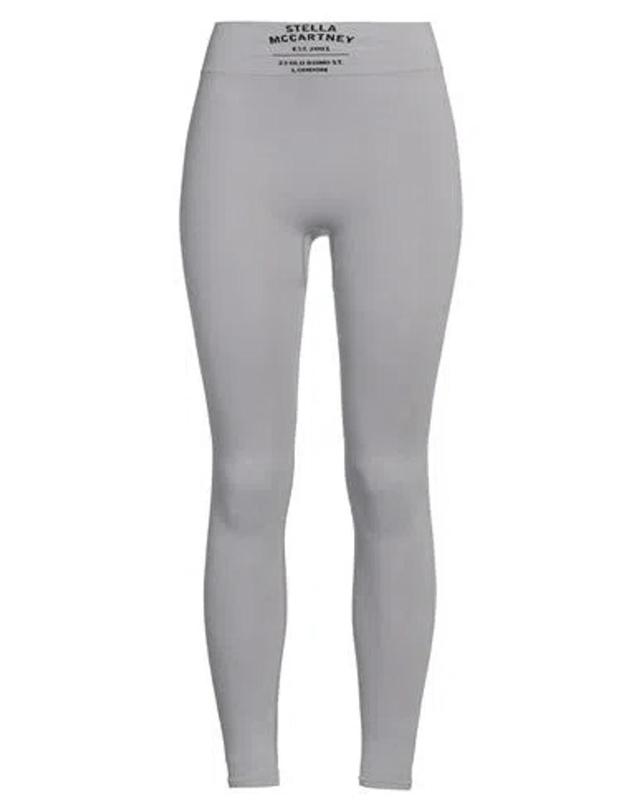 Logo Stretch Cotton Jersey Leggings In Grey Product Image