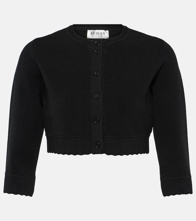 Cropped Cardigan In Black Product Image