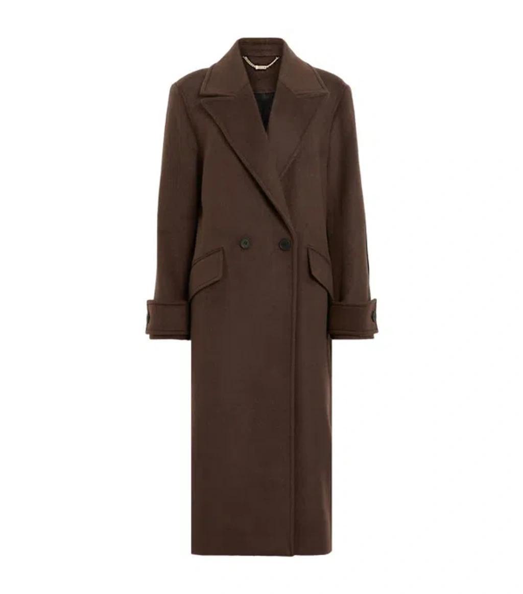 Mabel Double Breasted Oversized Coat In Sugar Brown Product Image