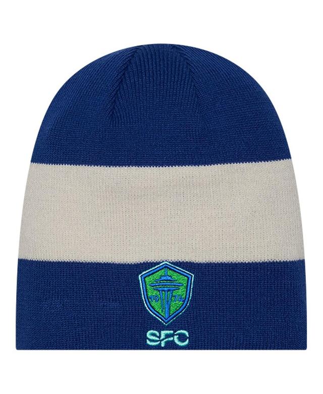 Mens New Era Blue Seattle Sounders Fc 2024 Kick Off Collection Knit Beanie Product Image