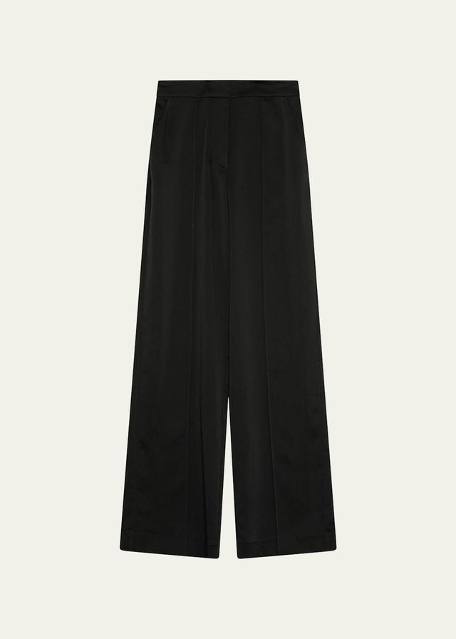 Womens Kyra Wide-Leg Satin Pants Product Image