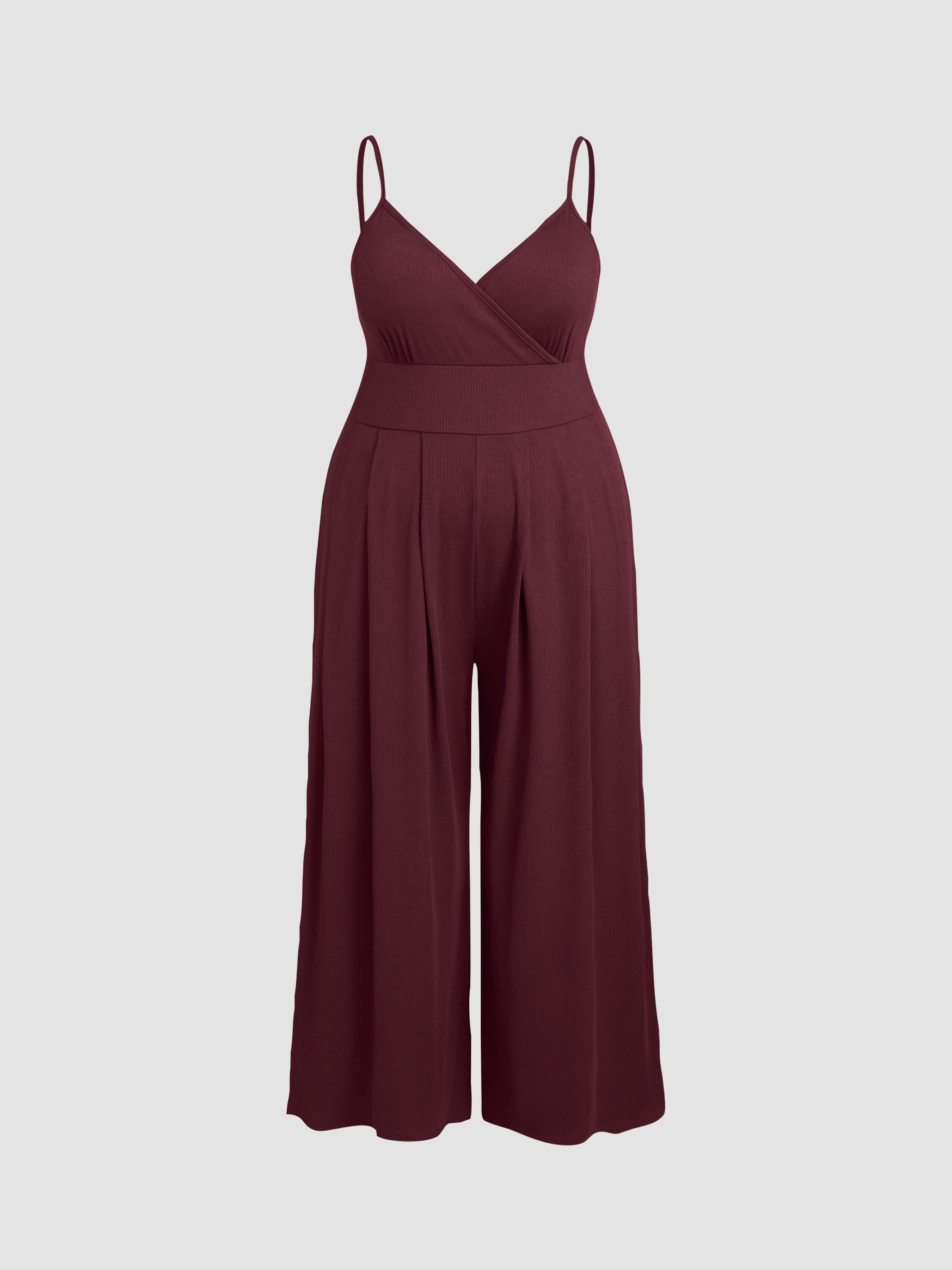 V-neck Cami Wide Leg Jumpsuit Curve & Plus Product Image