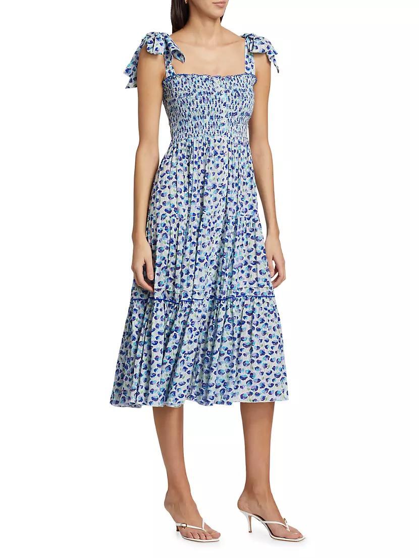 Triny Floral Tie-Strap Midi-Dress Product Image