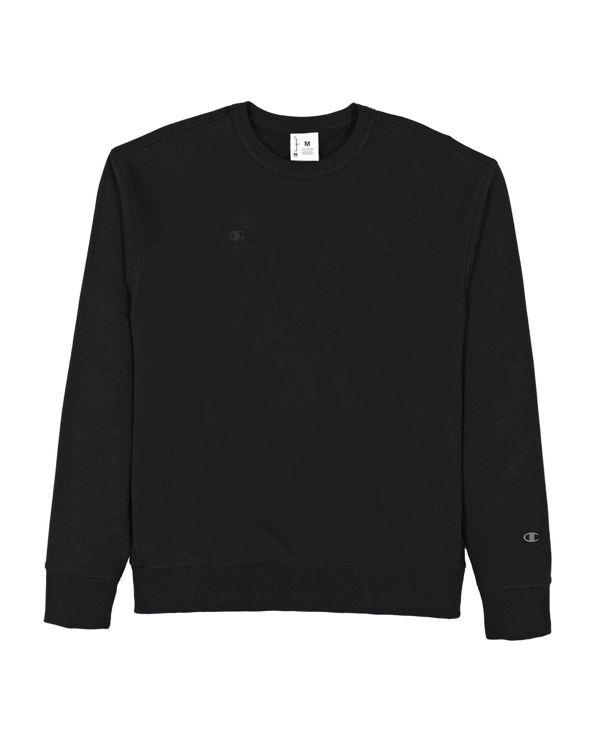 Mens Champion Premium Weave Crewneck Sweatshirt, C Logo Black M Product Image