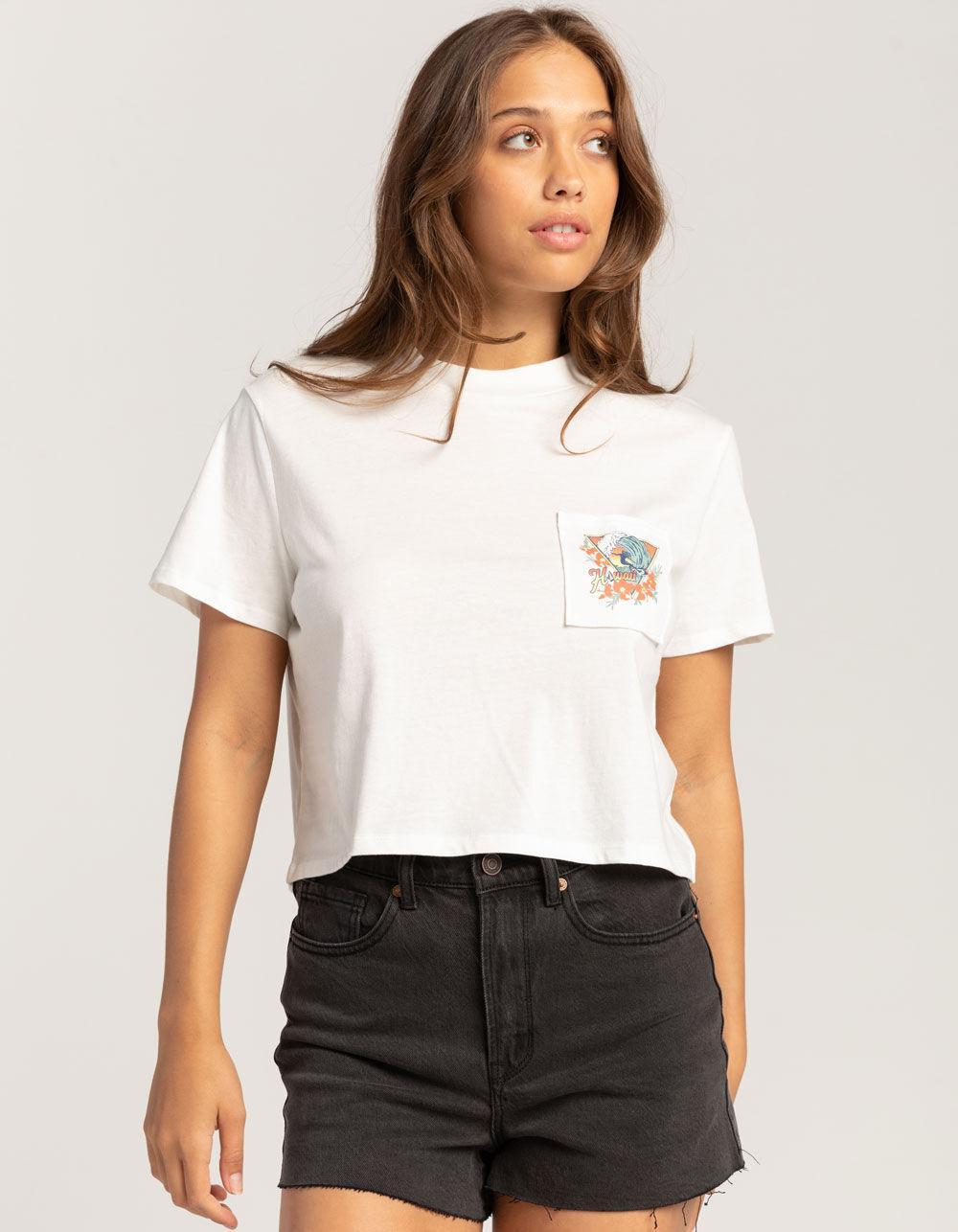 VOLCOM Day By The Beach Womens Crop Pocket Tee Product Image