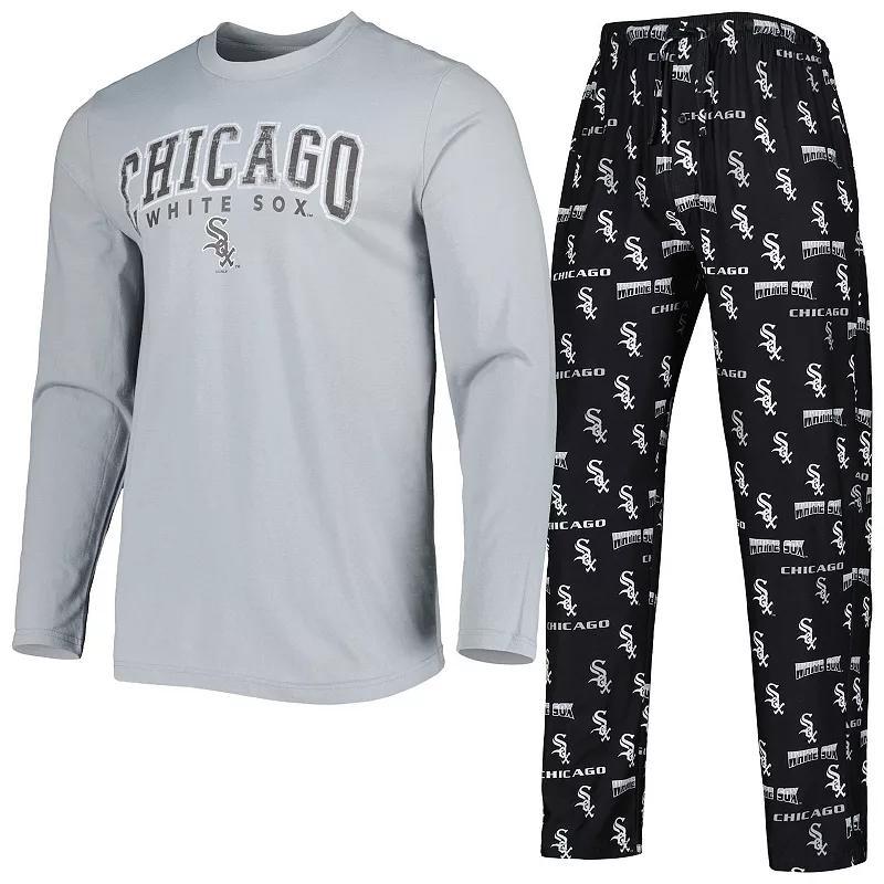 Mens Concepts Sport /Gray Chicago White Sox Breakthrough Long Sleeve Top & Pants Sleep Set Product Image