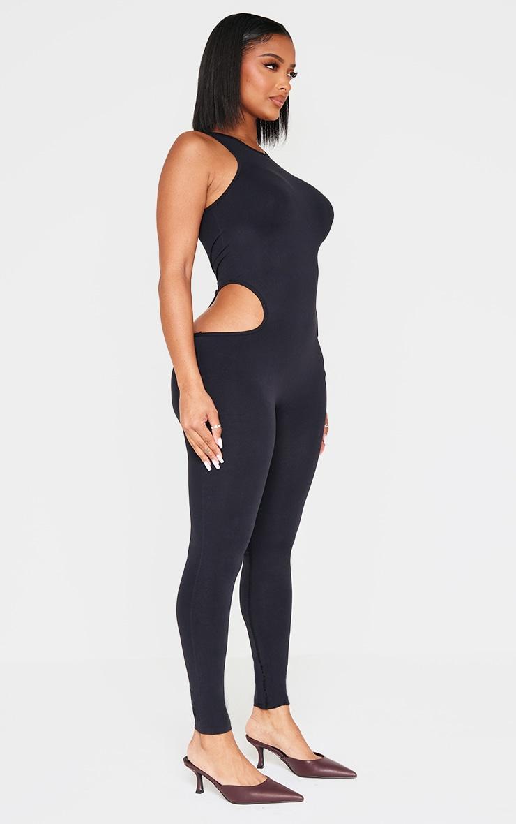 Shape Black Seamless Cut Out Jumpsuit Product Image